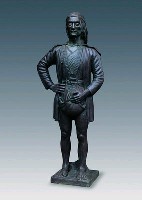 藏品(丘雲「臺灣原住民群像」—鄒族男性銅像)的圖片